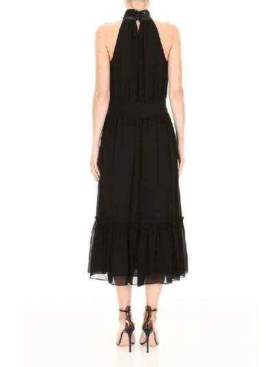 Shop Michael Michael Kors Flower Pin Dress In Black (black)