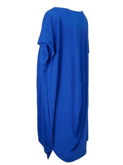 Shop Issey Miyake Oversized Flared Top In Blue