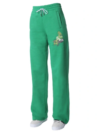 Shop Off-white Relaxed Fit Trousers In Verde