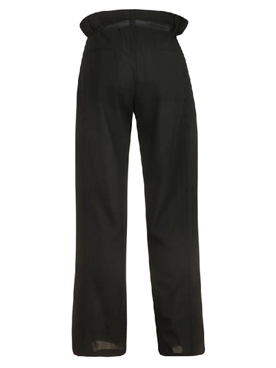 Shop Ann Demeulemeester Belted Trousers In Black