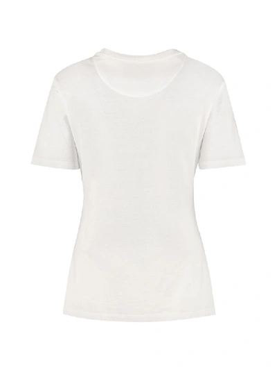 Shop Versace Avedon X  Printed Cotton T-shirt In White