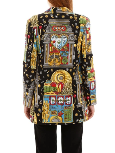 Shop Moschino Slot Machine Blazer In Black (yellow)