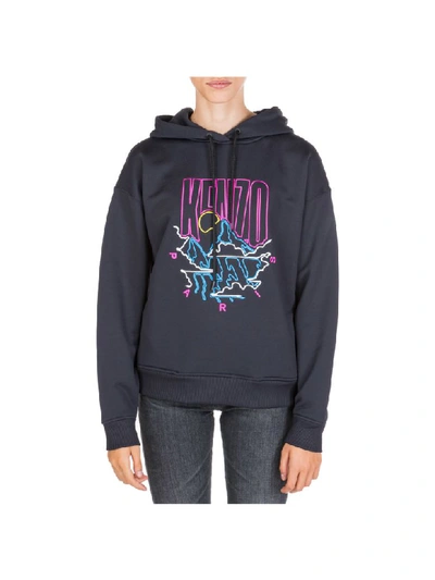 Shop Kenzo Mountain Hoodie In Nero