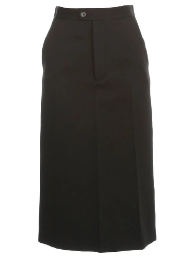 Shop Maison Margiela Skirt Straight In Black