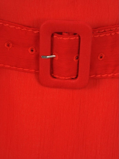 Shop Prada Long Skirt In Red