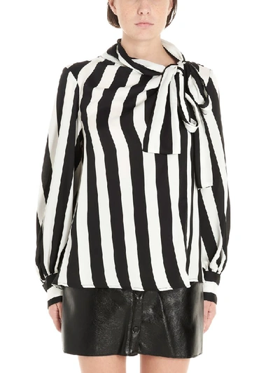 Shop Msgm Shirt In Black & White