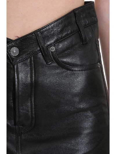 Shop Balenciaga Skirt In Black Leather