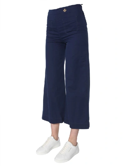 Shop Mr & Mrs Italy Cropped Trousers In Blu