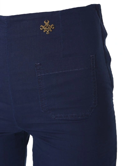 Shop Mr & Mrs Italy Cropped Trousers In Blu