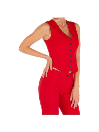 Shop Dolce & Gabbana Ilaria Waistcoat In Rosso