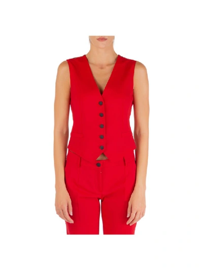 Shop Dolce & Gabbana Ilaria Waistcoat In Rosso