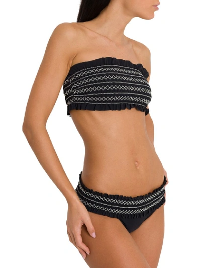 Shop Tory Burch Costa Hipster Swim Slip In Nero