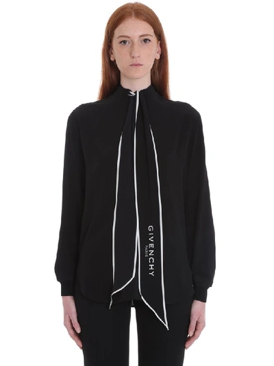 Shop Givenchy Blouse In Black Silk