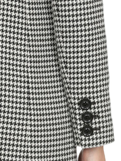 Shop Alice And Olivia Houndstooth Coat In Black/white
