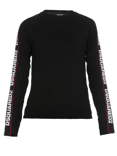 Shop Dsquared2 Ski Sweater In Black/white/red