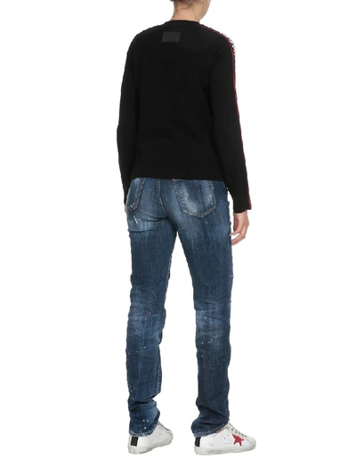 Shop Dsquared2 Ski Sweater In Black/white/red