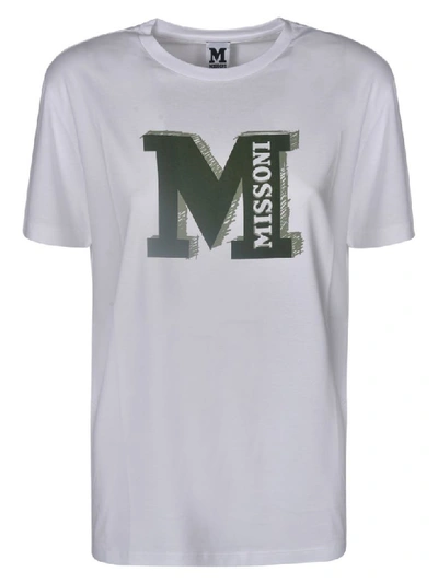 Shop M Missoni Short Sleeve T-shirt In B Wt Verde