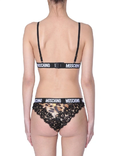 Shop Moschino Slip With Animalier Print In Multicolor