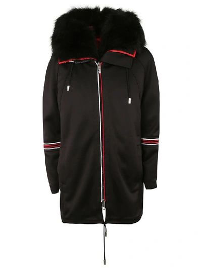 Shop Ermanno Scervino Zipped Parka In Black