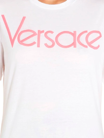 Shop Versace T-shirt In White