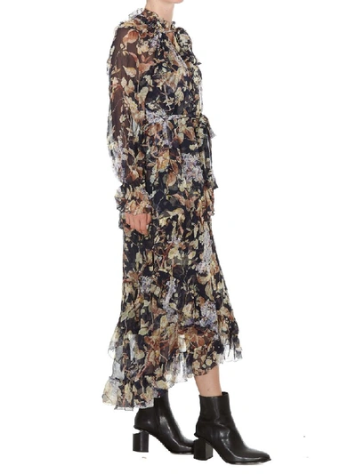 Shop Zimmermann Sabotage Ruffle Dress In Multicolor