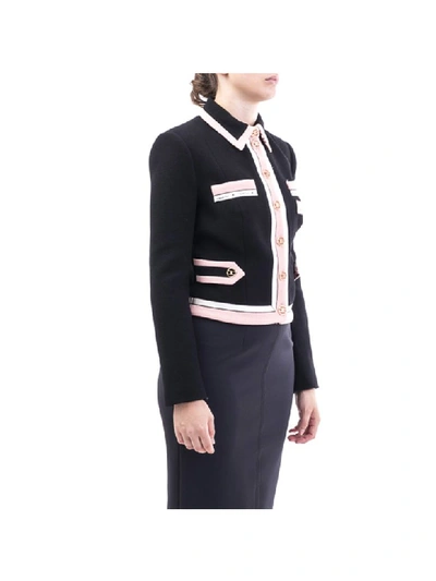 Shop Elisabetta Franchi Celyn B. Elisabetta Franchi Wool Jacket In Black-rose