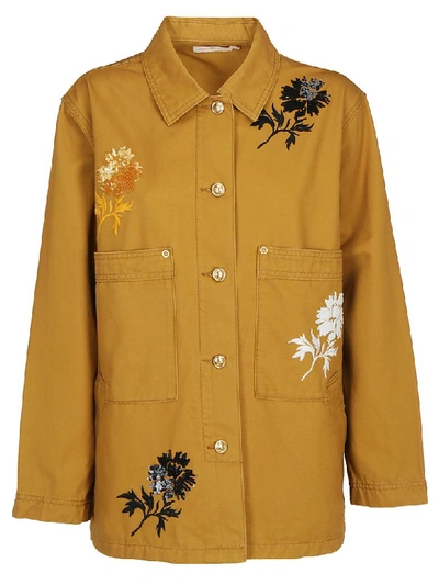 Shop Tory Burch Embroidered Barn Jacket In Ridge