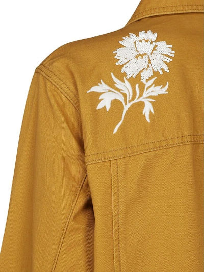 Shop Tory Burch Embroidered Barn Jacket In Ridge