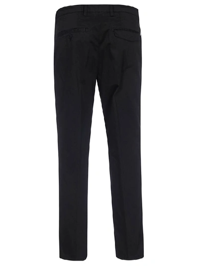 Shop Dondup Straight Leg Trousers In Black