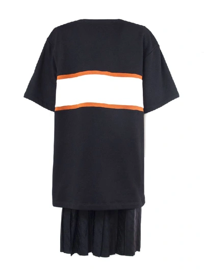 Shop Off-white Black Intarsia Sweatshirt Dress In Nero