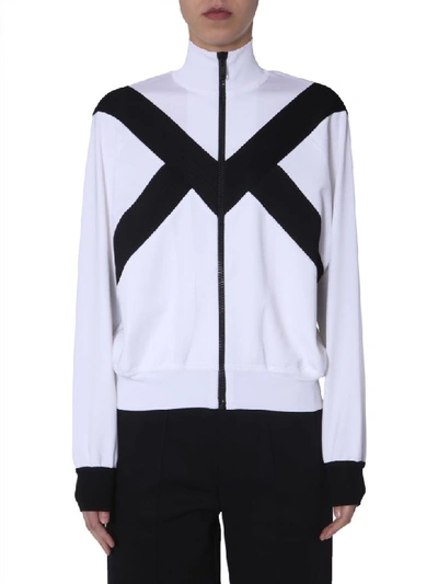 Shop Givenchy Two-tone Jacket With Zip In Nero
