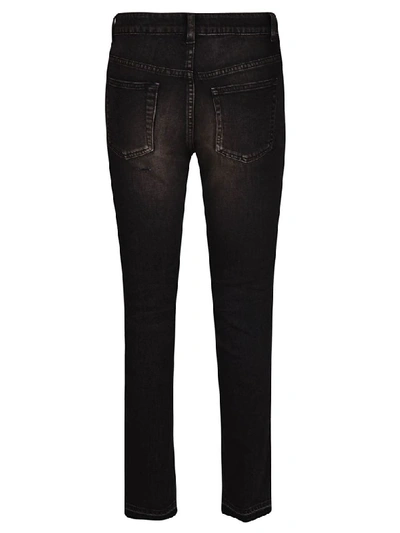 Shop Saint Laurent Skinny Fit Jeans In Sandy Black