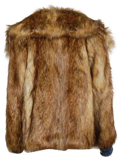 Shop Dsquared2 Faux Fur Jacket In Brown