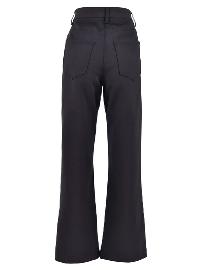 Shop Off-white Cropped Trousers In Black