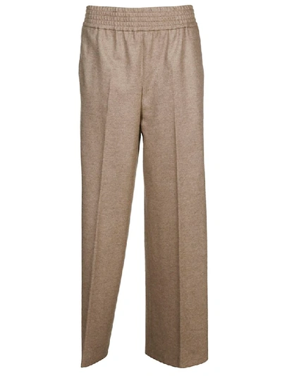 Shop Agnona Wide-leg Trousers In Beige