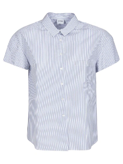 Shop Aspesi Striped Shirt In Blue