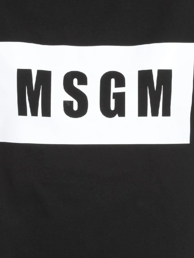 Shop Msgm Logo T-shirt In Nero