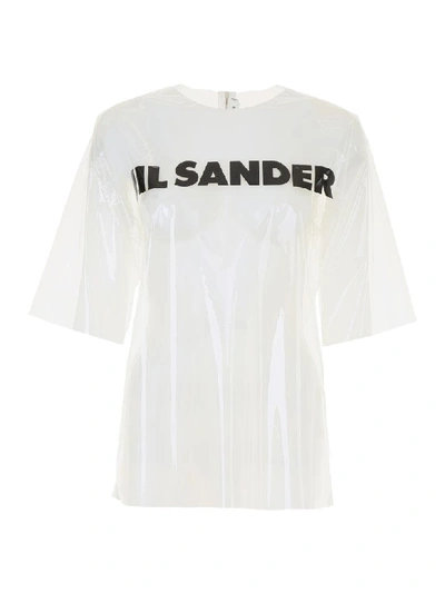 Shop Jil Sander Logo Plexi T-shirt In Trasparent (black)
