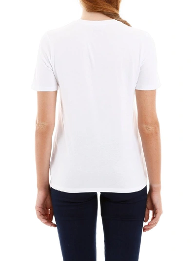 Shop Michael Michael Kors Rainbow Logo T-shirt In White (white)
