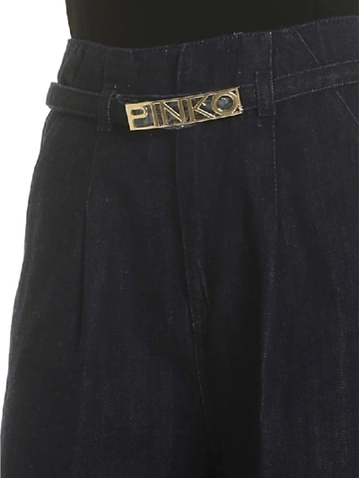 Shop Pinko Trousers In Blu Dipinto