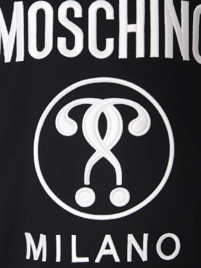 Shop Moschino T-shirt Dress With Logo In Nero