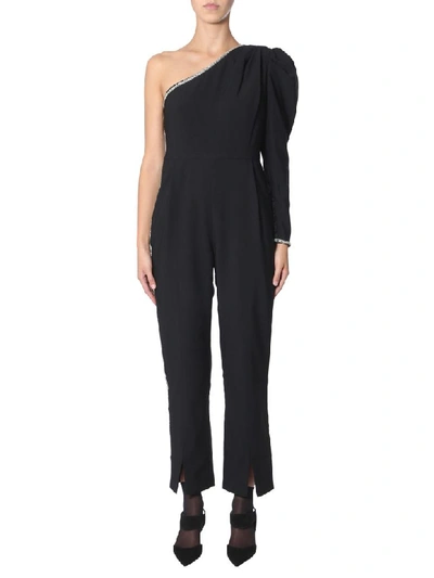 Shop Self-portrait Crêpe Suit In Nero