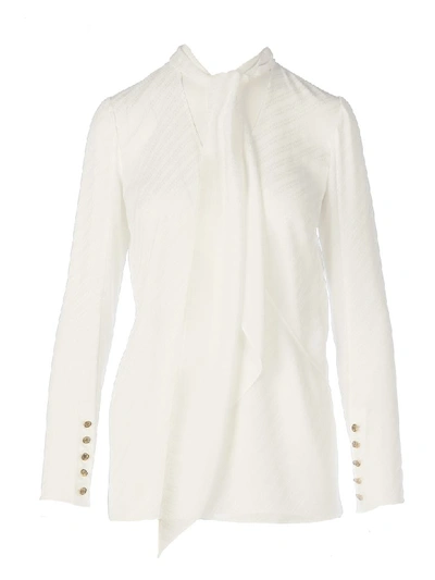 Shop Givenchy Foulard Logo Long Sleeves In Off White