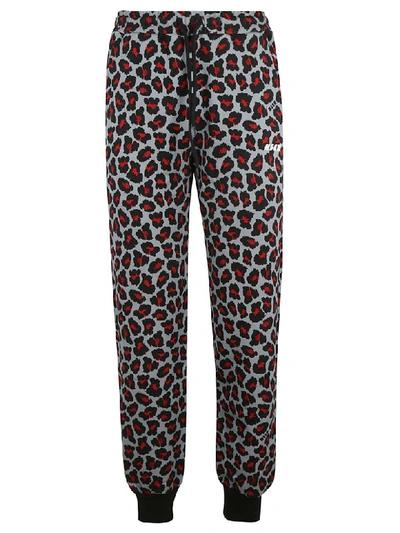 Shop Msgm Leopard Print Track Pants In Multicolor