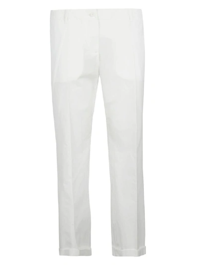 Shop Aspesi Straight Fit Trousers In White