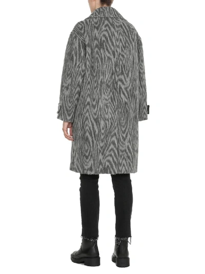 Shop Kenzo Double-breasted Coat In Misty Grey