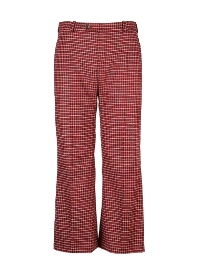 Shop Chloé Checked Cropped Trousers