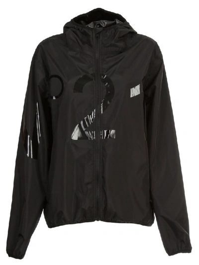 Shop N°21 Waterproof Jacket Nylon W/maxi Logo In Nero