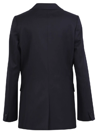 Shop Mm6 Maison Margiela Single-breasted Blazer In Black