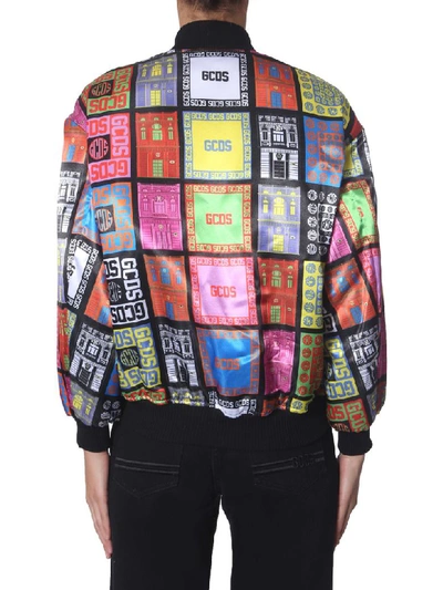 Shop Gcds Palazzo Retro Bomber In Multicolor